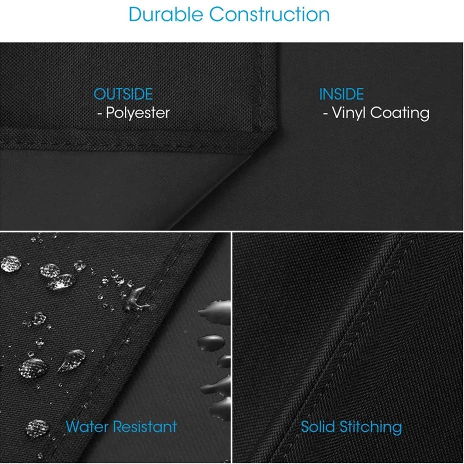 Copertura per Barbecue in Tessuto Oxford 420D, Resistente all'Acqua, per Esterni, con Rivestimento in PVC, antistrappo, Protettiva, per Barbecue.