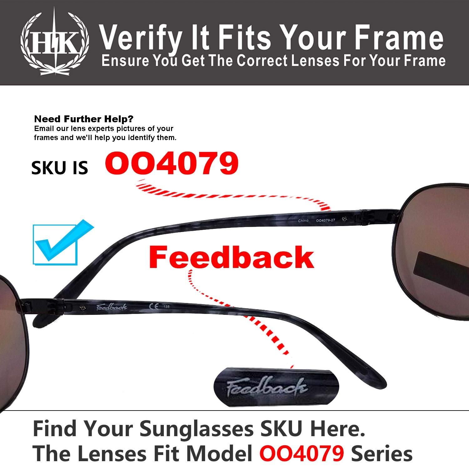 Compatible/reemplazo de Oakley Feedback Gafas de Sol