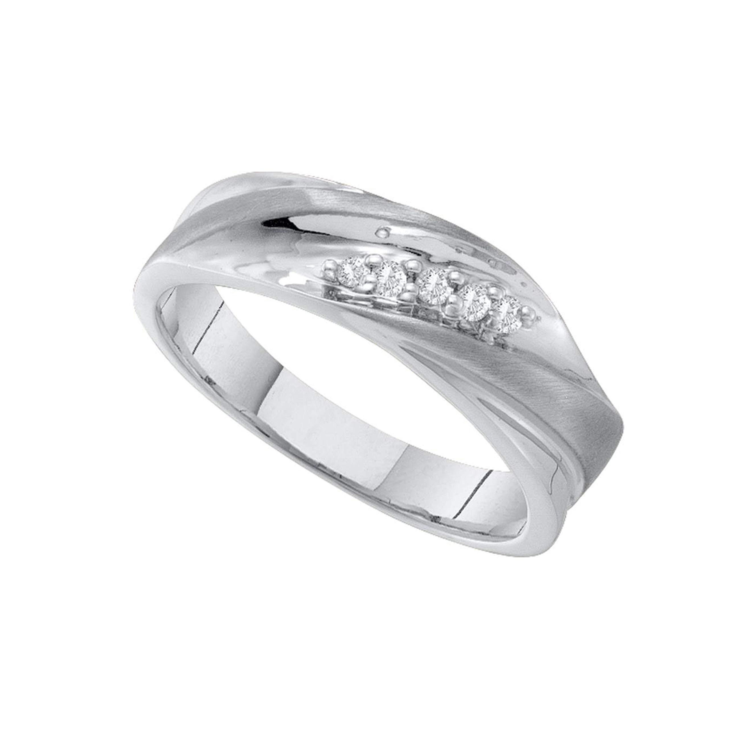 DazzlingRock Collection 10 quilates oro blanco redonda J-K Diamond