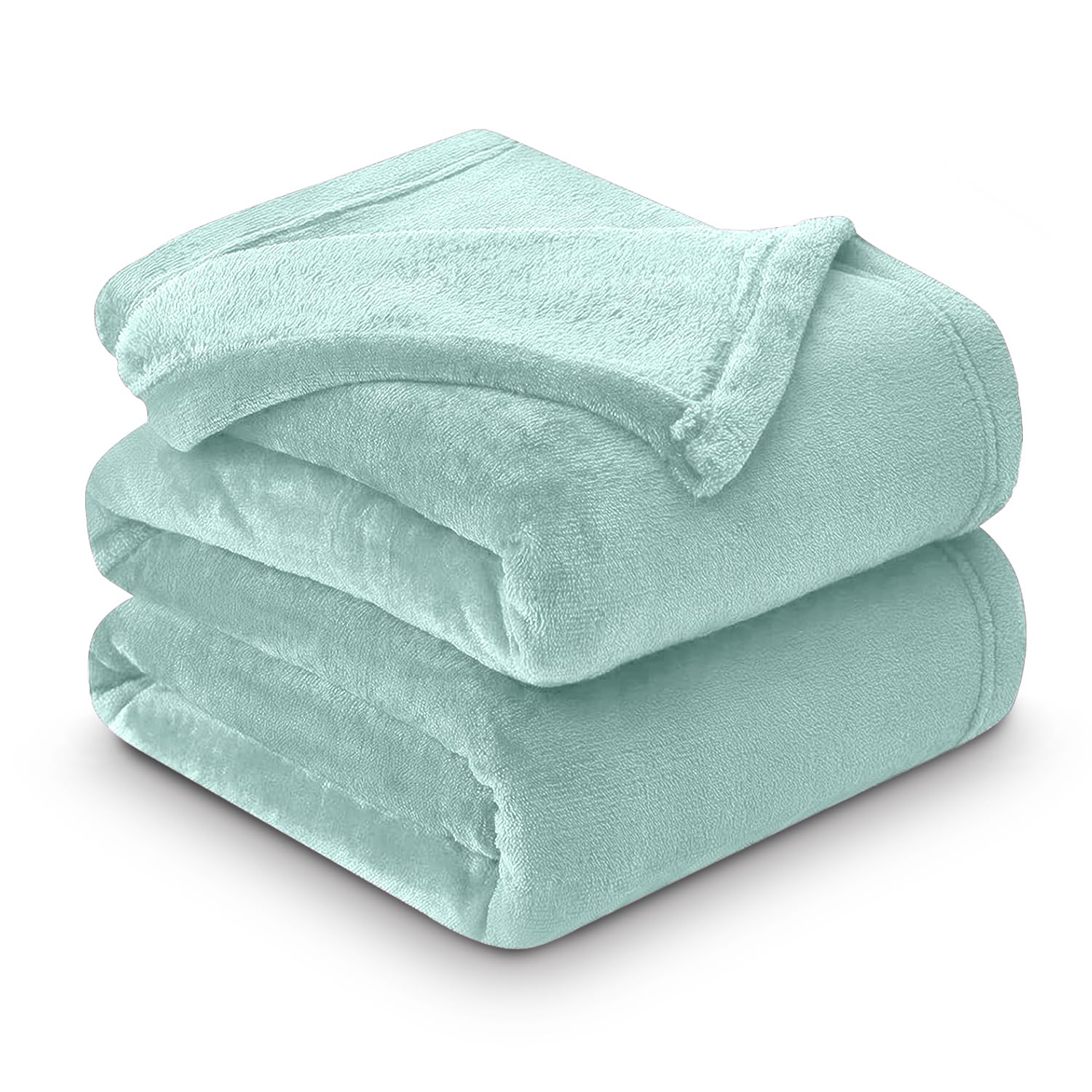 GC GAVENO CAVAILIA Luxurious Fleece Mink Blanket, Warm & Thermal Blankets Throws, Cuddly Throws For Sofas, Duck Egg, 200X240 Cm
