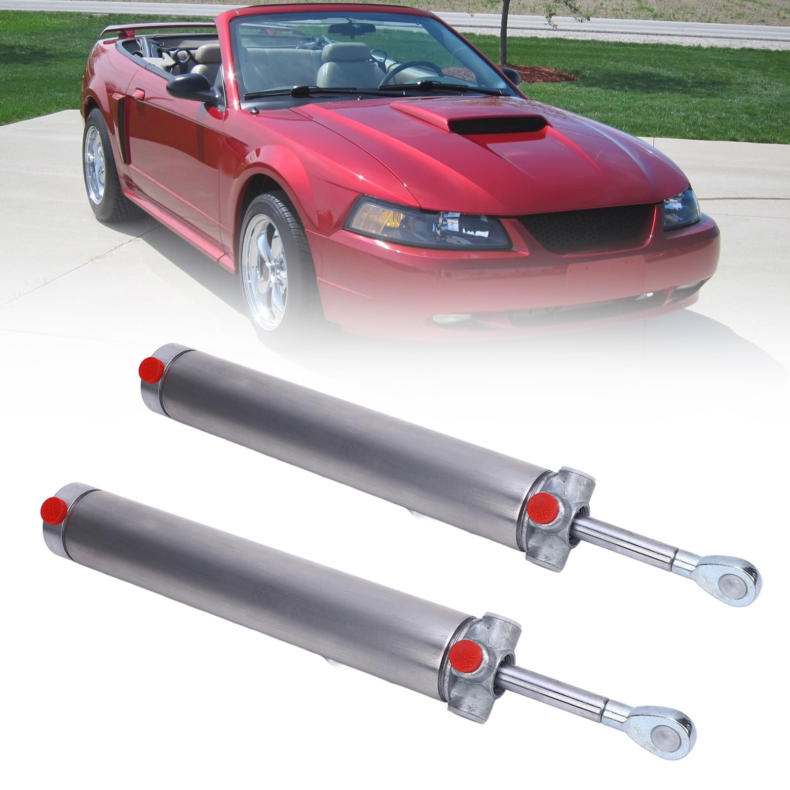 Dilwe Para Składanych Górnych Cylindrów Hydraulicznych Stop Metali Stop Stali Bezpośrednia Wymiana XR3Z7650600A Gładkie Wsparcie Podnoszenia dla Cobra Cabrio 1999–2004