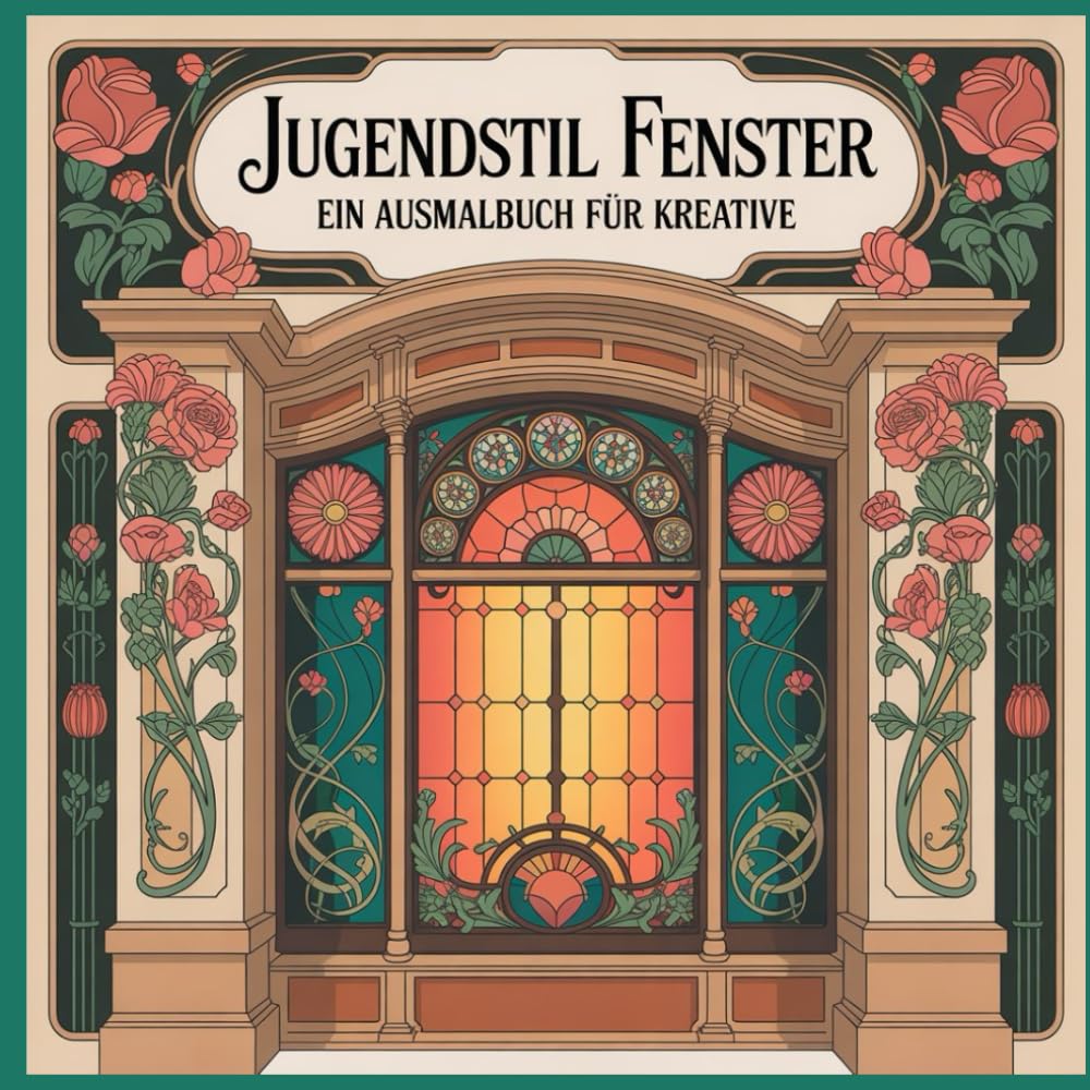 Jugendstil Fenster: Ein Ausmalbuch für Kreative (Jugenstil Ausmalbücher)