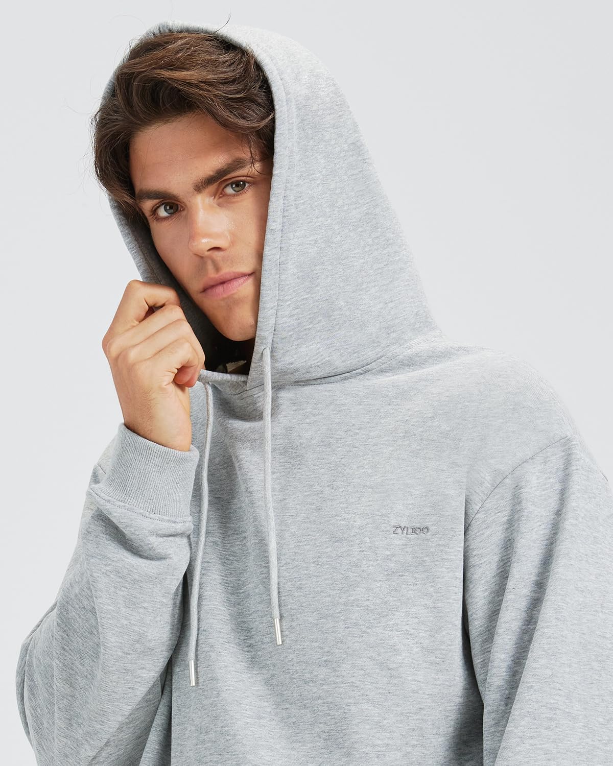Zylioo Mens Tall Hoodie Pullover Long Sleeve Crewneck Sweatshirt with Pocket Soft Lounge Tall Hoodies Long Hoodie Men - Image 2