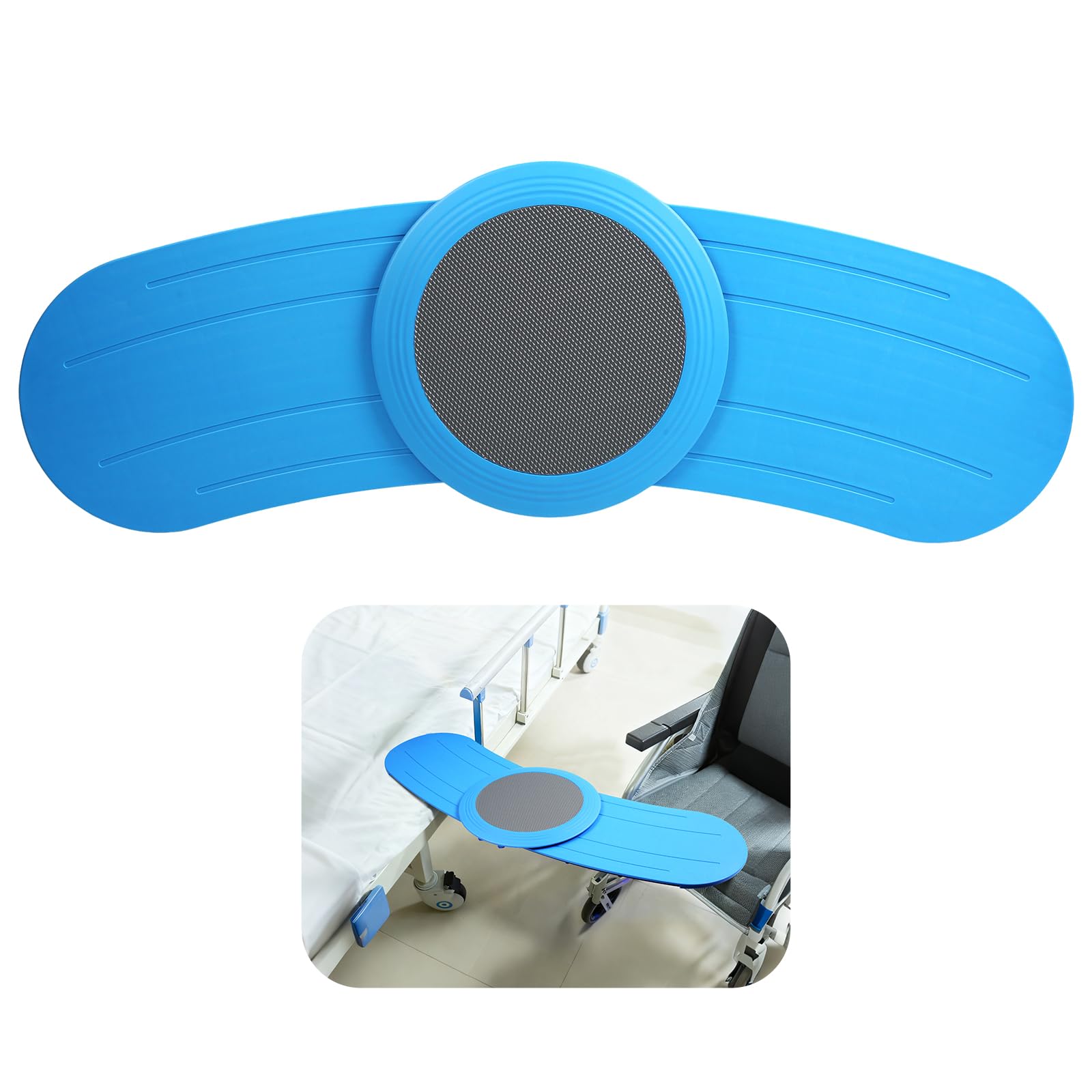 Tavola di trasferimento, capacità di carico 170 kg, con disco per sedia a rotelle, pazienti, anziani, dalla sedia a rotelle al letto, WC, vasca, auto