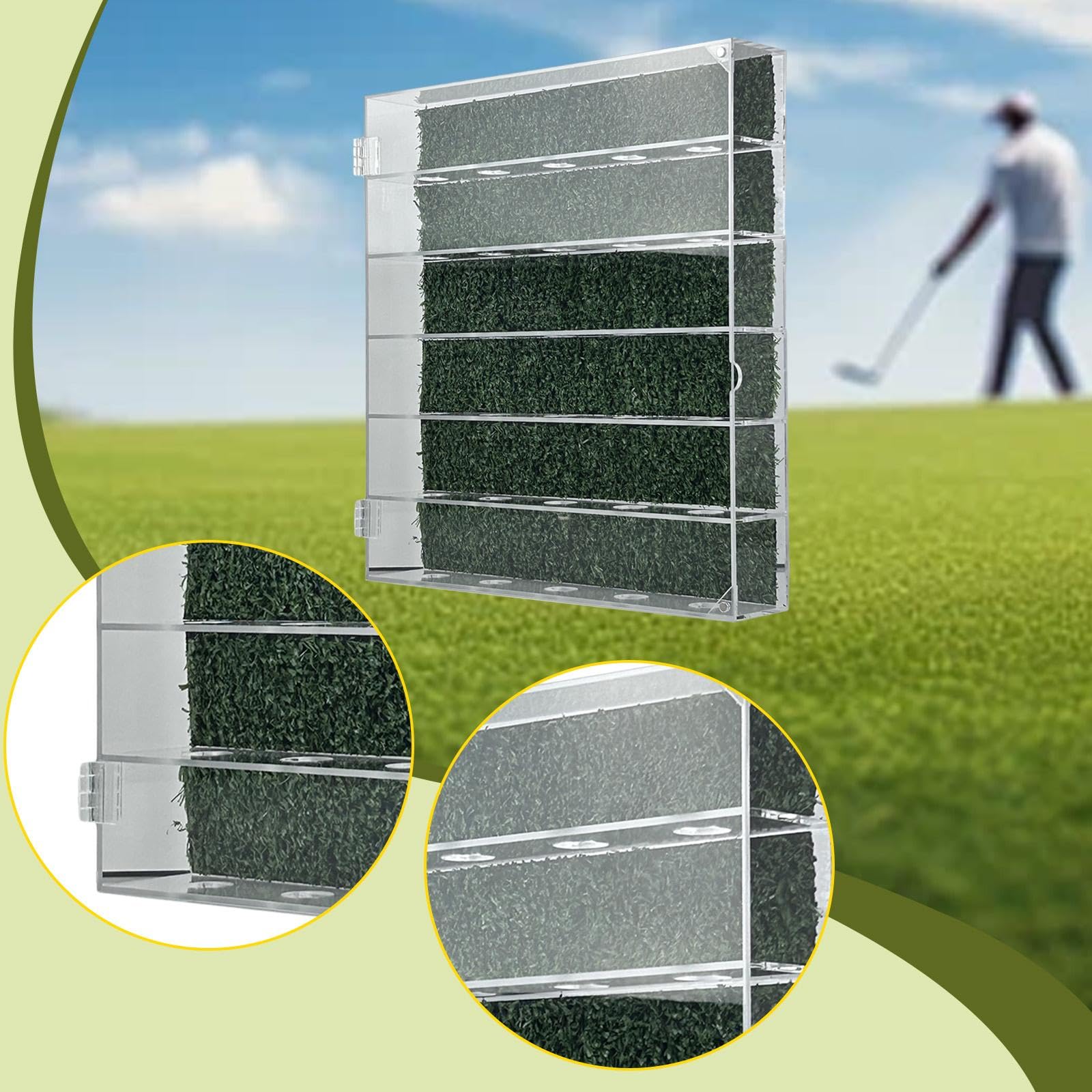 Vetrina per Palline da Golf Regalo per Golfisti Porta Palline da Golf Supporto per da per Soggiorno