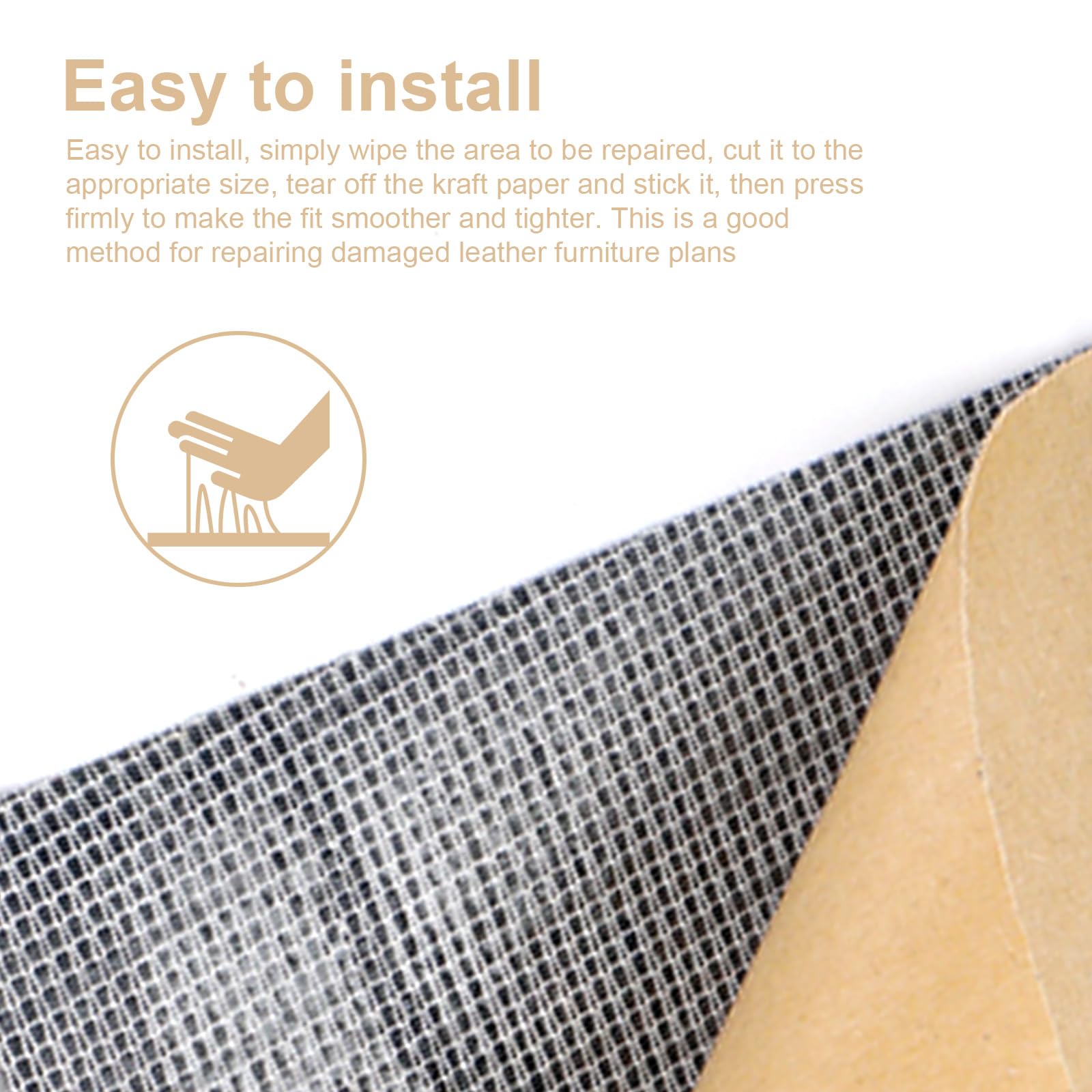 Rouleau adhésif en cuir 50 x 120 cm, autocollant en cuir synthétique, réparation de patch en cuir pour canapé, siège de voiture, sac à main, veste en cuir (noir Rouleau adhésif en cuir 50 x 120 cm, autocollant en cuir synthétique, réparation de patch en cuir pour canapé, siège de voiture, sac à main, veste en cuir (noir