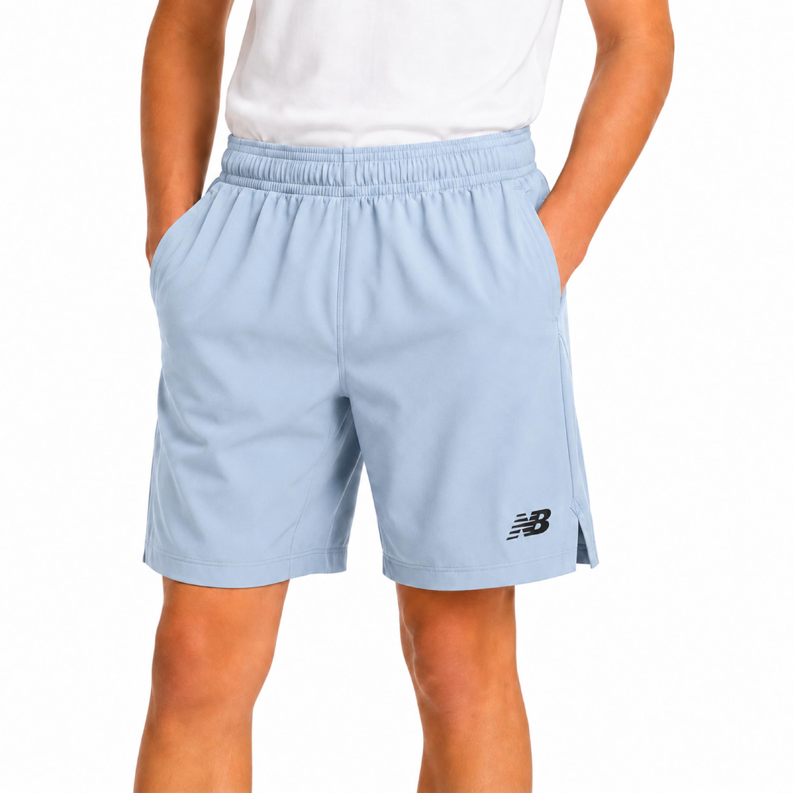 New Balance Sport-Shorts für Jungen, leicht, gewebt, mit Taschen für Basketball, Fußball (8–20)