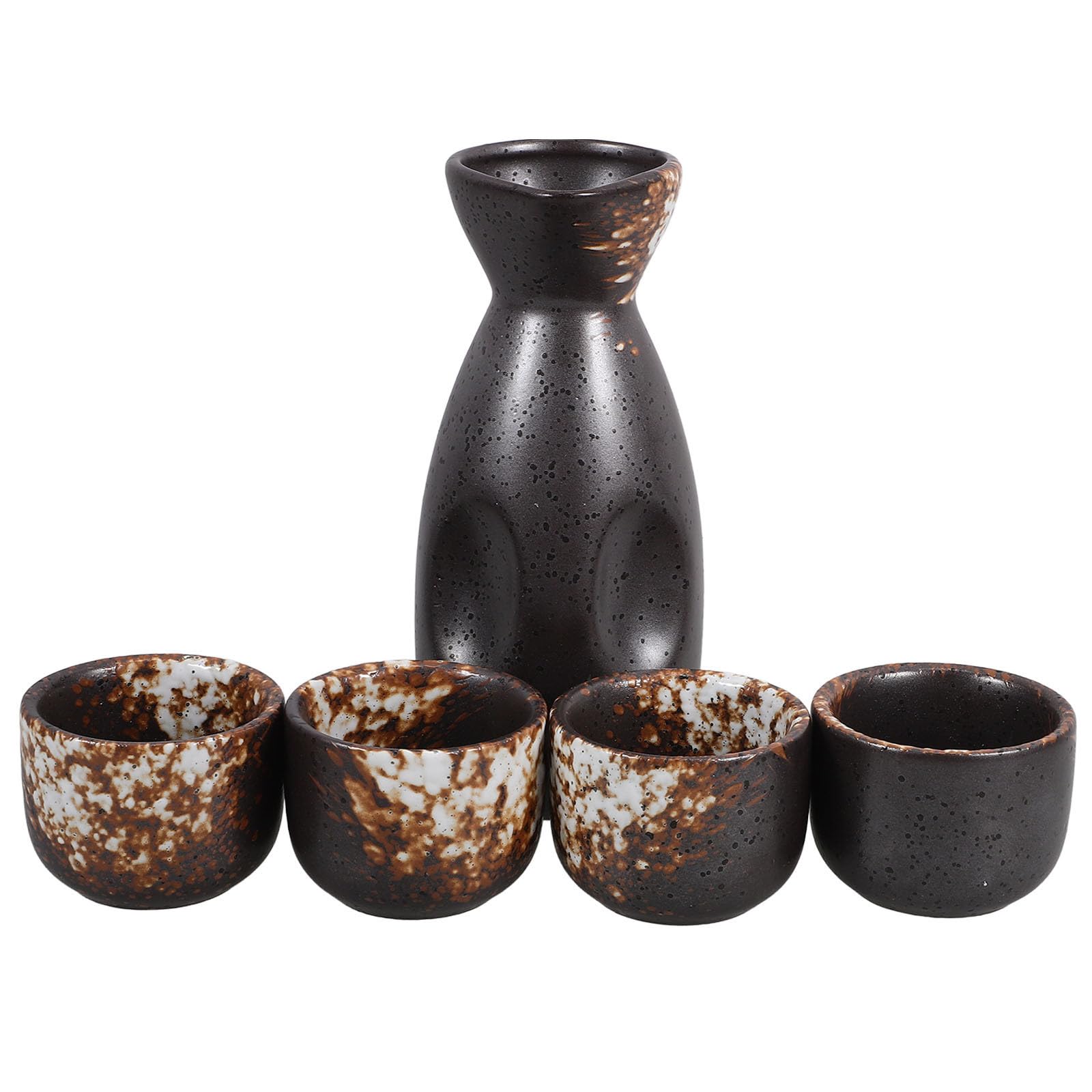 Conjunto sake de cerámica retro CORHAD: juego clásico y elegante de tetera con 4 tazas de diseño