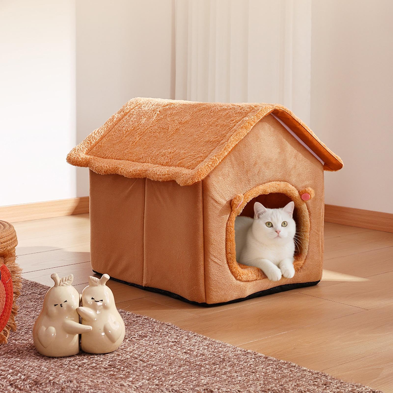 Katzenbett Höhle Waschbar Und Warm Mit Abnehmbarem Kissen