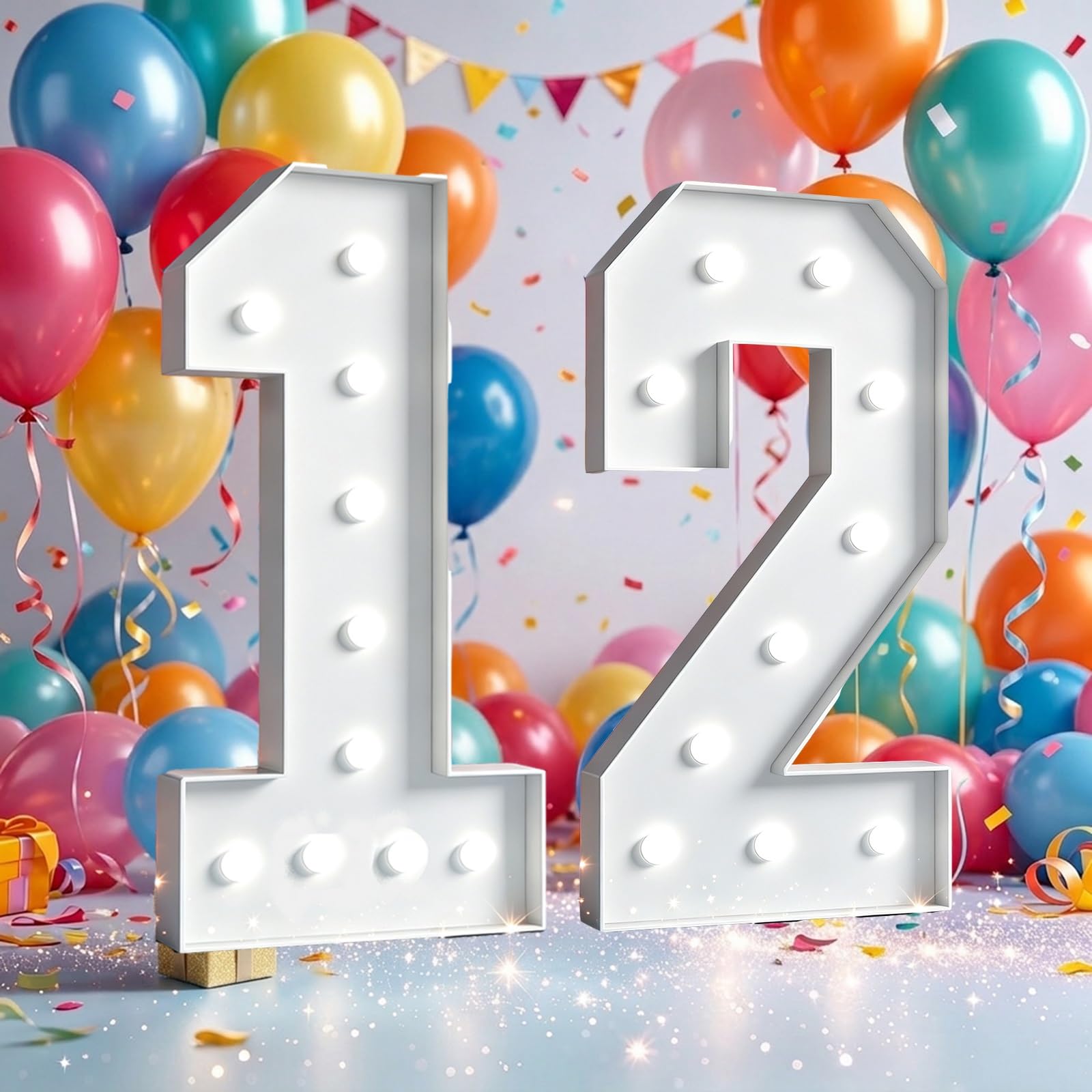 Marquee Light Up Numbers Birthday Party Decor Large Signs