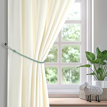Deco Window 2 Pcs Curtain Tieback with Tassel Designer Drapery Holdbacks Door Window Curtain Tie Back Strap for Sheer and Blackout Panels (Green Blue Mix)