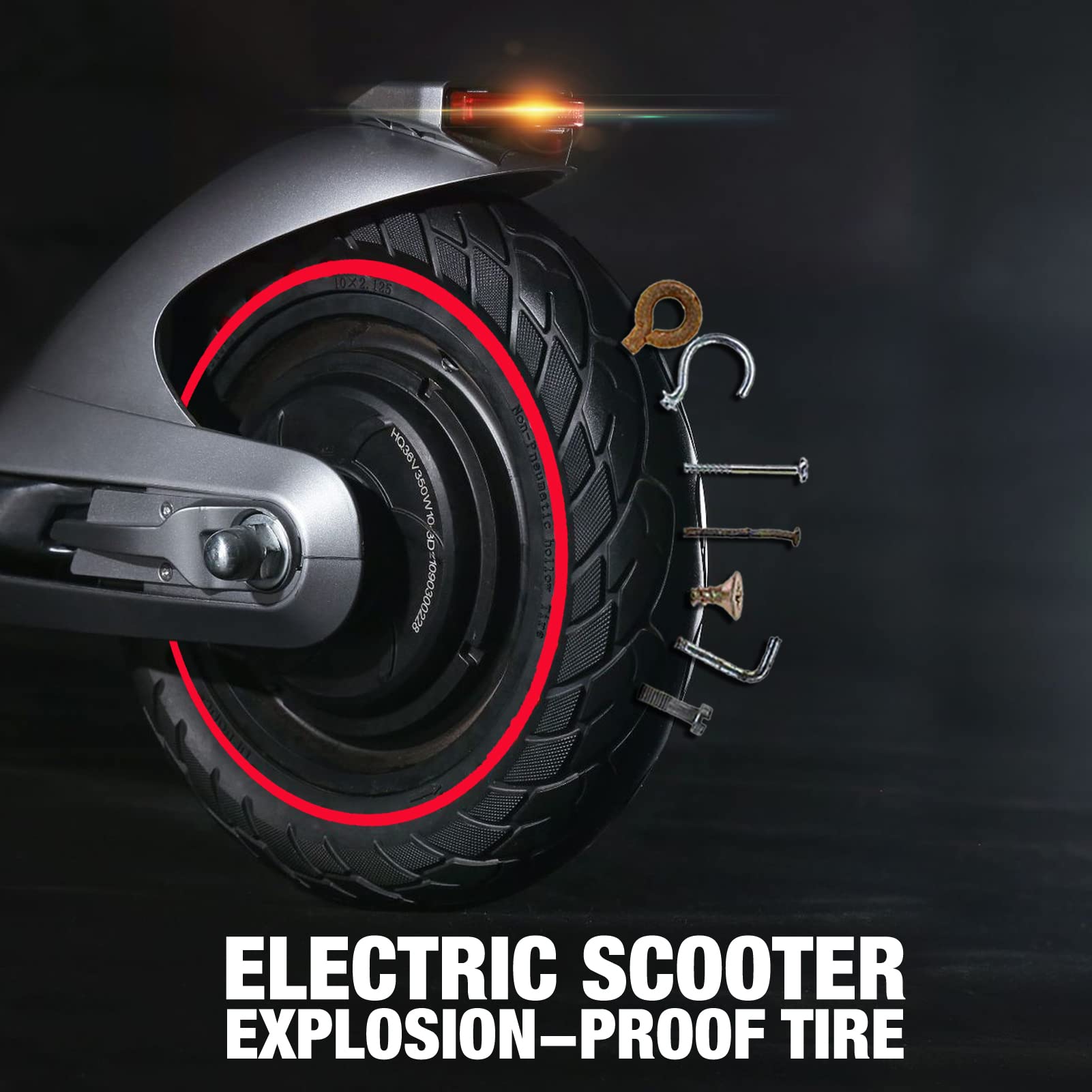 8,5 Pollici Ruota Monopattino Elettrico 8 1/2x2, Ruote Piene per Xiaomi M365 Mi 1S Pro 2, Gomme Monopattino 8,5 Pollici, Gomme Piene Monopattino 50/75-6,1, Pneumatico Tubeless