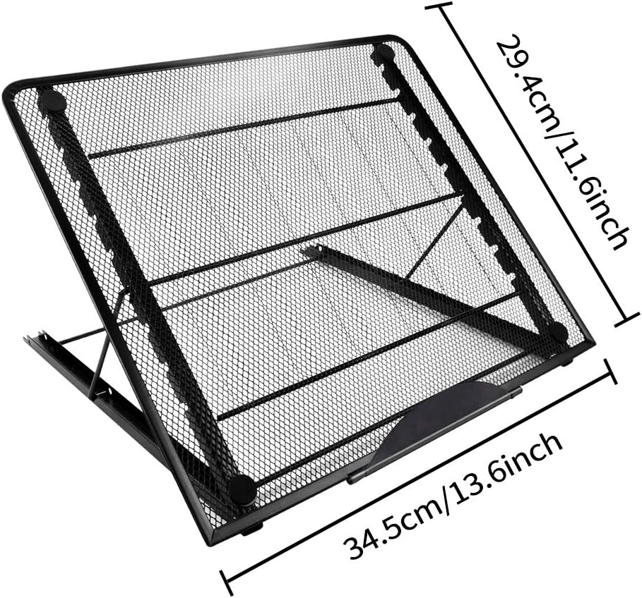 Mlife Large Size Light Pad Stand - Adjustable Light Box Laptop Stand,13.6×11.6 inch, 9 Angles Non-Skidding Metal Holder for A3 B4 A4 LED Tracing Box & Diamond Painting Light Pad