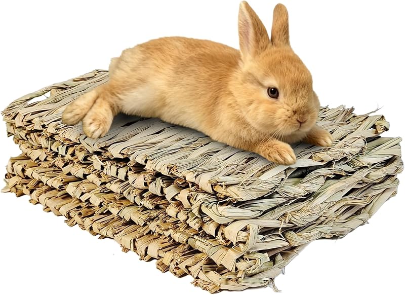 Tapete de Fibras Naturais para Coelhos e Pequenos Animais kathson GF0351-1 5 Unidades