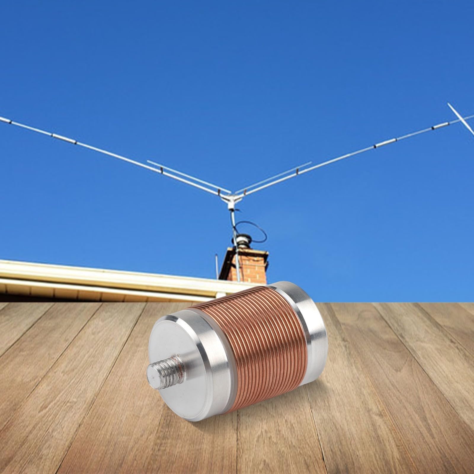 Bobine à induction M10 40 m pour JPC-7 à ondes courtes SW, bobine de chargement de 150 W, pièce de rechange, finition argent et cuivre