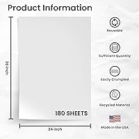 Vista 16 de Bryco Goods Hojas de papel de embalaje de papel de periódico para mudanzas, 5 libras, 160 hojas de papel de periódico, imprescindibles en tus