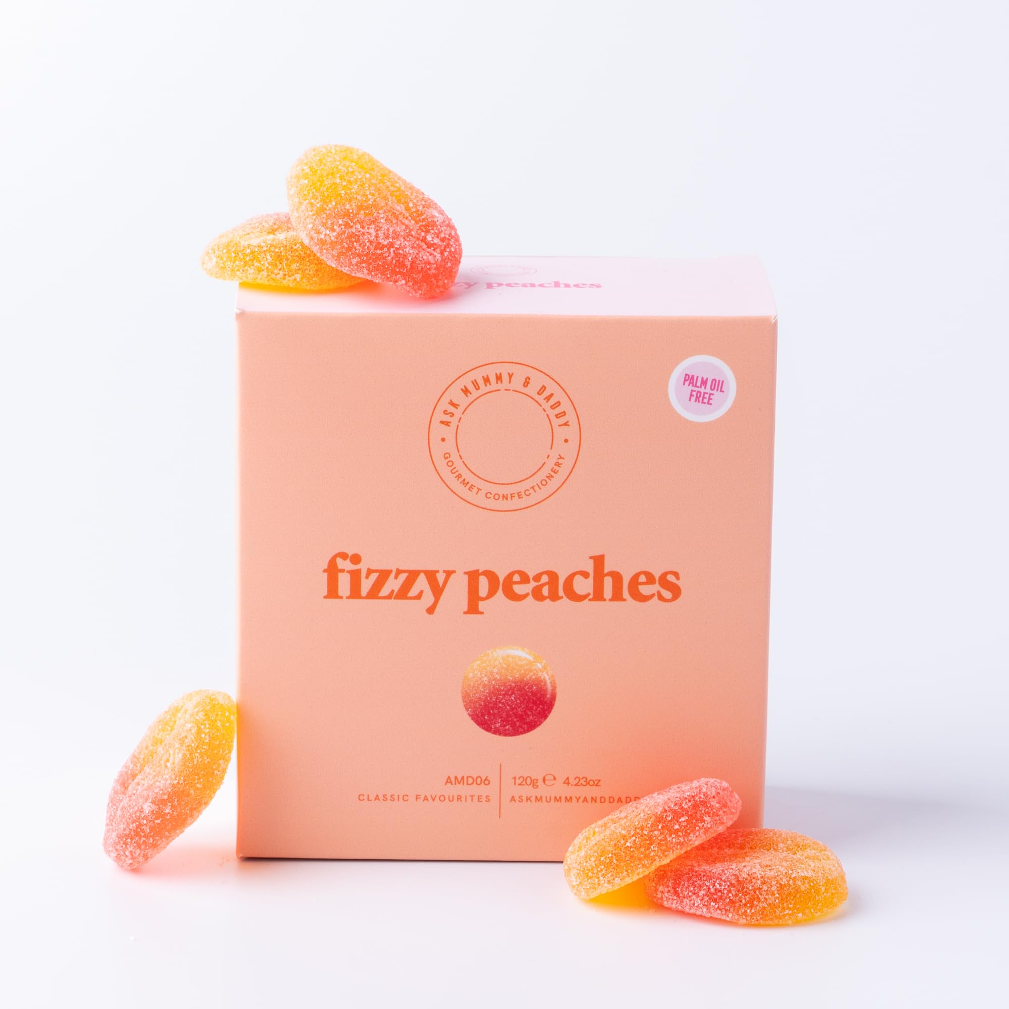 Ask Mummy Daddy Black Ask Mummy Daddy Fizzy Peaches (120G)