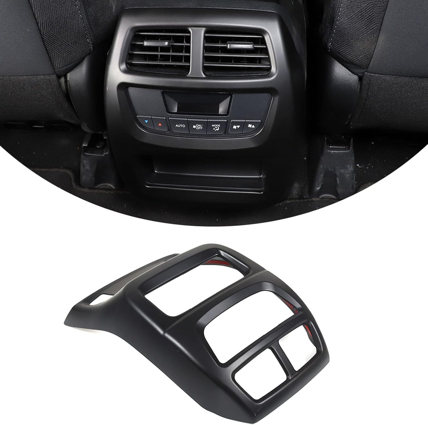 Fit for Honda Pilot 2016-2022,Honda Ridgeline 2017-2023,Honda Passport 2019-2023 ABS Rear Air Oulet Switch Anti-Kick Decorative Cover (Carbon Fiber)