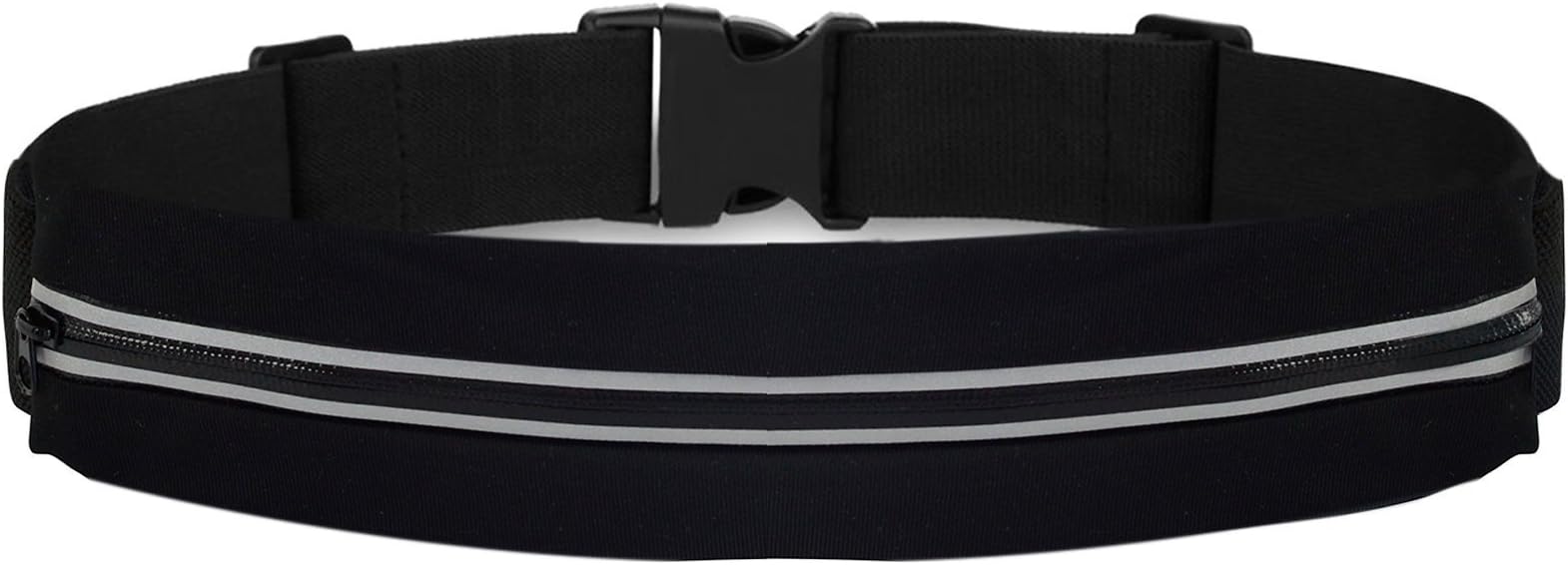 No Bounce Expandable Running Belt. Easily Fits iPhone 6 Plus, iPhone 6 and Samsung Phones. Extremely Light Weight, Water Resistant, Compact and Durable. Holds Wallets and Keys and Other Items (Black)