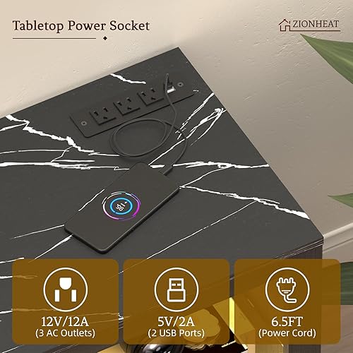 Miniatura 3 de Soporte de TV de 58 pulgadas con chimenea de 18 pulgadas, centro de entretenimiento con luz LED para TV de 65 pulgadas, gabinete de TV negro con