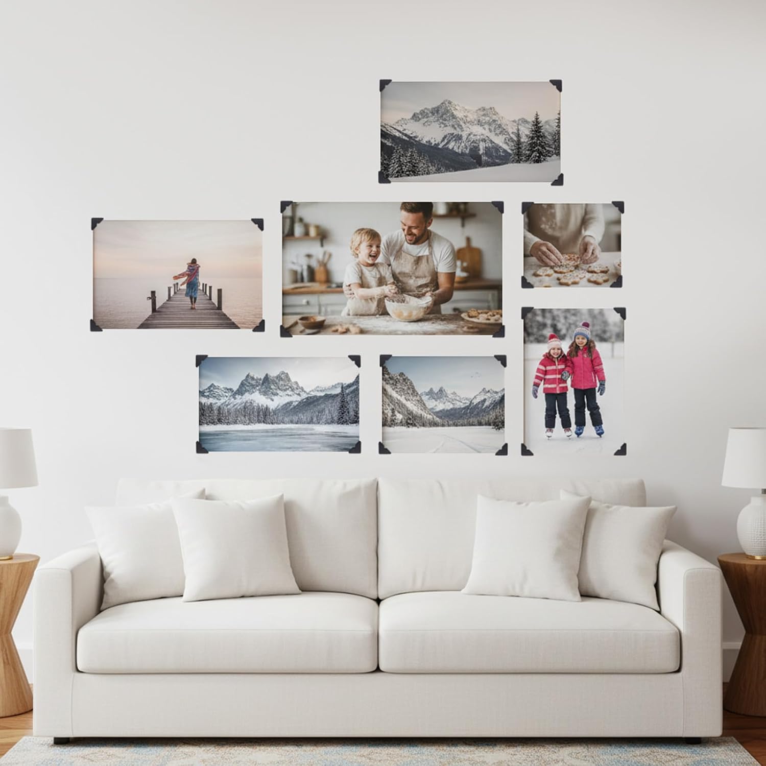 120 PCS Photo Corner Stickers, Self-Adhesive Mounting Picture Corners for Scrapbooking, Black Photo Corners for Hanging Picture Scrapbooking Frame DIY Crafts Decorations