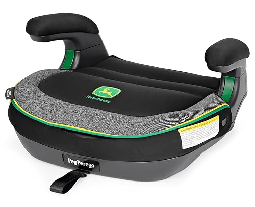 Miniatura 3 de Peg Perego Viaggio Shuttle - Asiento elevador de coche para niños de 40 a 120 libras - Fabricado en Italia - John Deere (negro y verde)