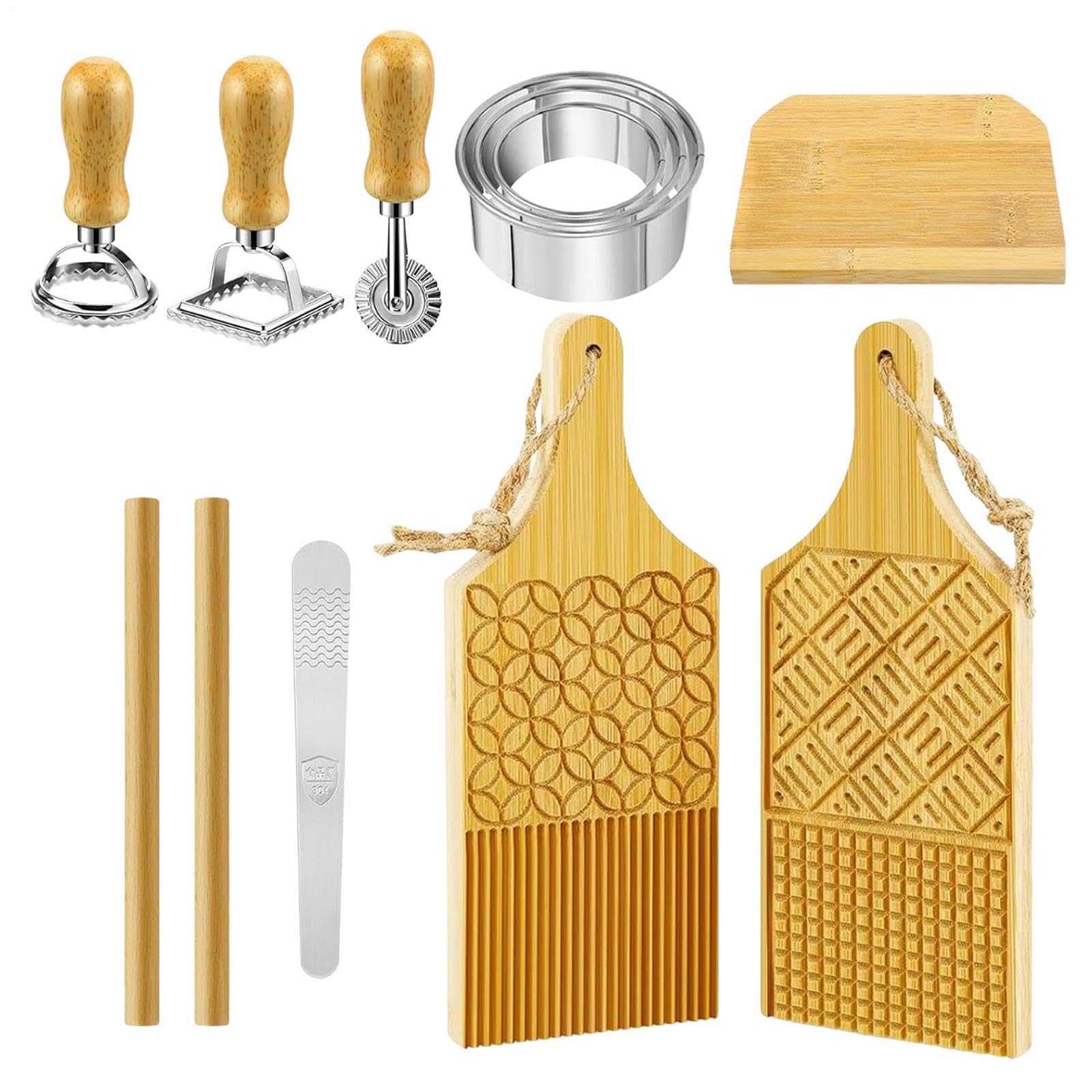 Zubehör für die Pastazubereitung Spaghettimacher-Set aus Holz, | Küche Knödel-Kochzubehör-Set, Küchenbedarf für Köche, Zuhause, Restaurant und