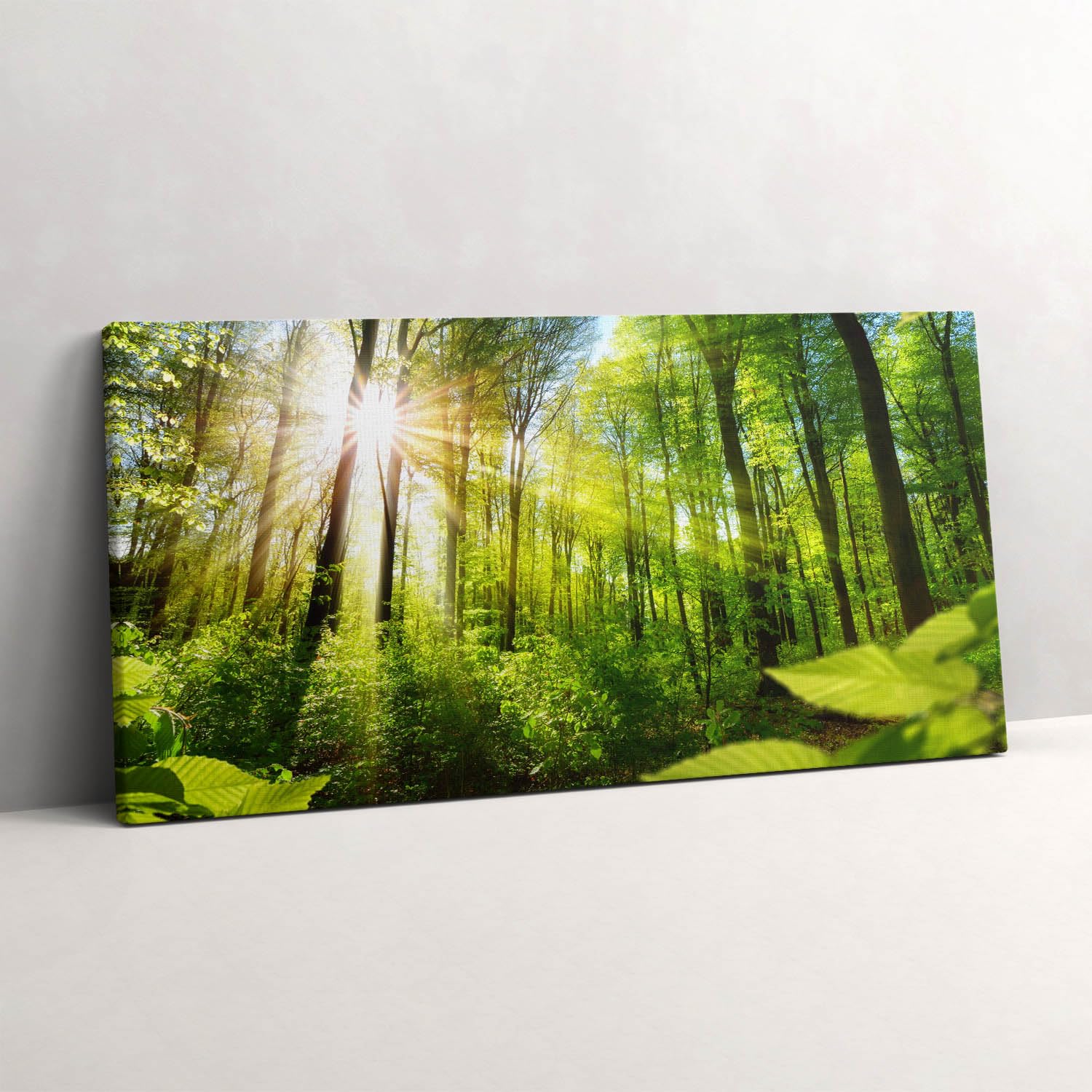 Toile art mural forêt pour salon moderne tableau déco grand format - 6