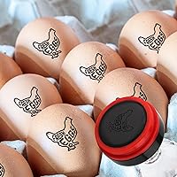 Vista 1 de SAVITA Lindos sellos de huevo para huevos frescos con sello de huevo para suministros (grabado con "huevos frescos")