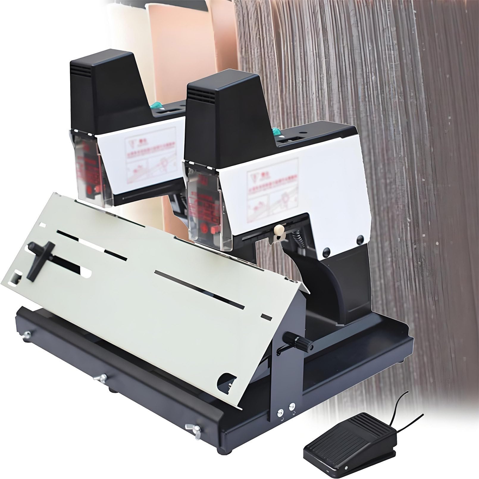 Electric Stapler Binder Machine with Pedal for Efficient Document Binding, Dual Needle Modes, Binds Up to 40 Sheets, Ideal for Office and Home Use