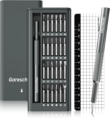 Precision Screwdriver Set, 25-in-1 Magnetic Small Screwdriver Set with Torx/Phillips/Triangle/Hexagonal Bits, Professional Micro Repair Tool Kit for PC, Electronics, Laptop, Glasses, PS5, Xbox
