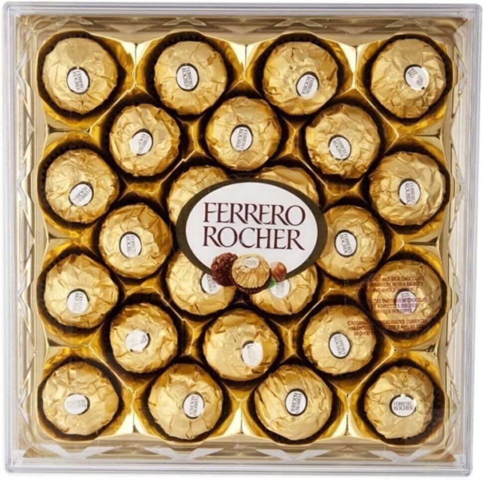 Milk and Hazelnut Chocolate 24 Piece Gift Box, 300g