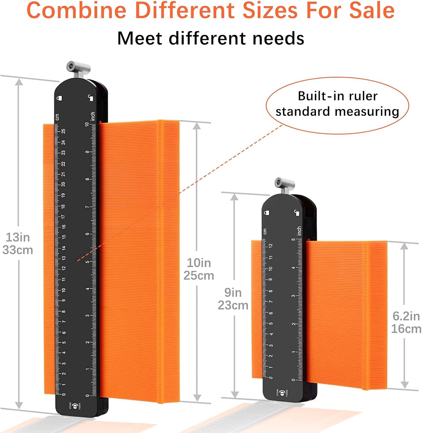 Contour Gauge Profile Tool Set 2 Pack and TOPIND Fishing Tackle Box Gear Boxes Toolbox 2-Sided