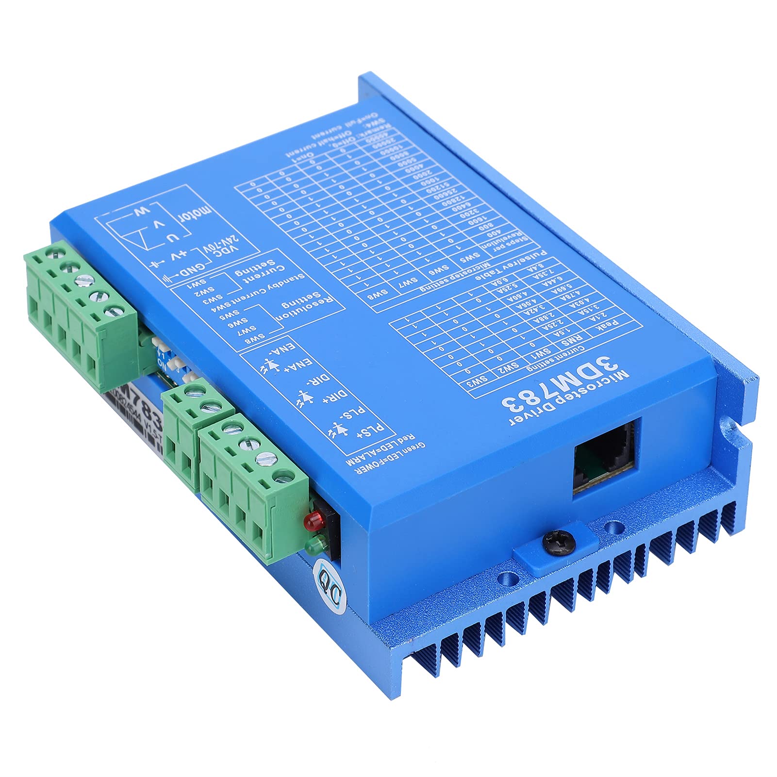 Aramox 3DM783 Sterownik Krokowy, Aluminiowy 3-fazowy Mikrokrokowy Kontroler