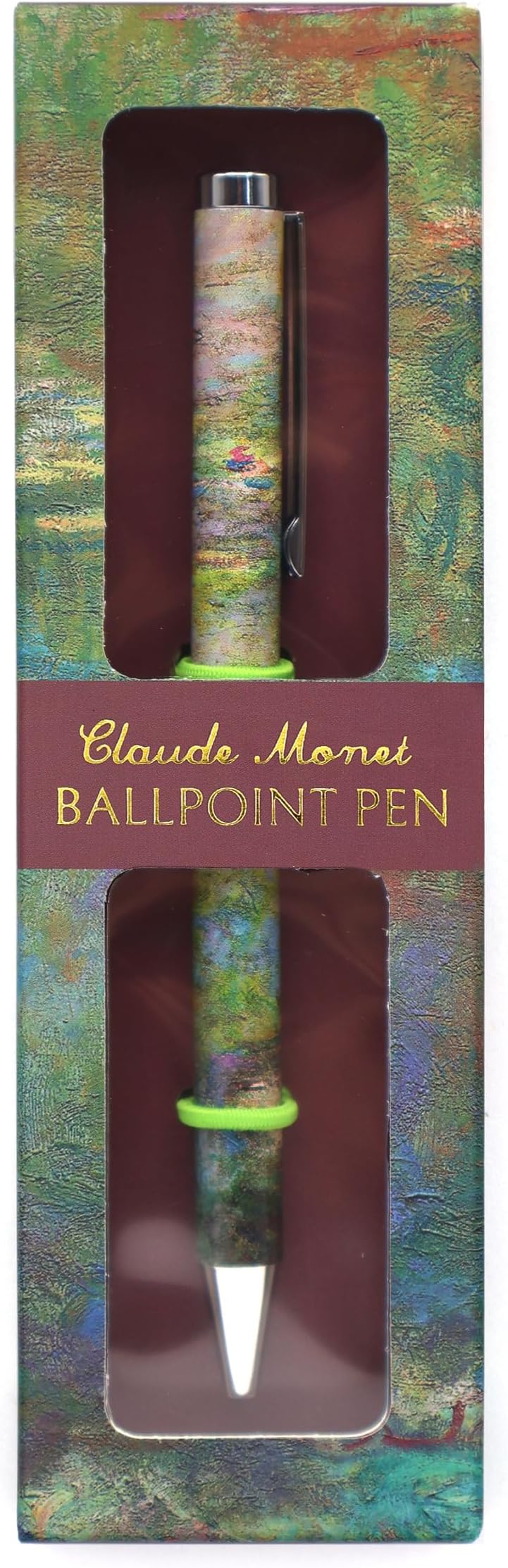 Robert Frederick Monet Waterlilies Pen in Gift Box | Black Ink Twist Nib | Stylish Writing Pen | Elegant Stationery Gift