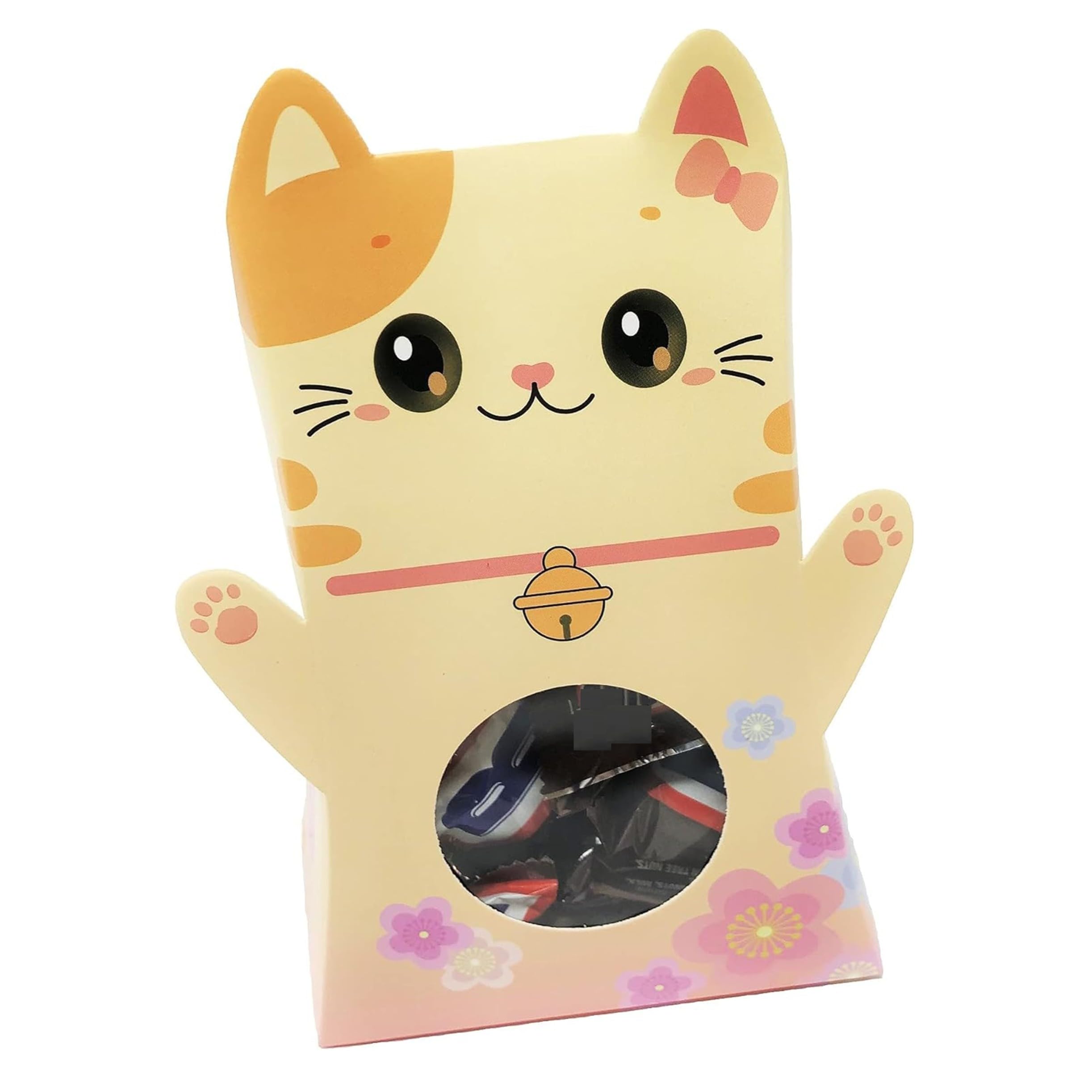 IN SELECT 10 Count Cherry blossoms Cat Gift Treat Bag Boxes with Window Paper Loot Bags For Packing Snack Cookies Candy Goodies Party Favors Weddings