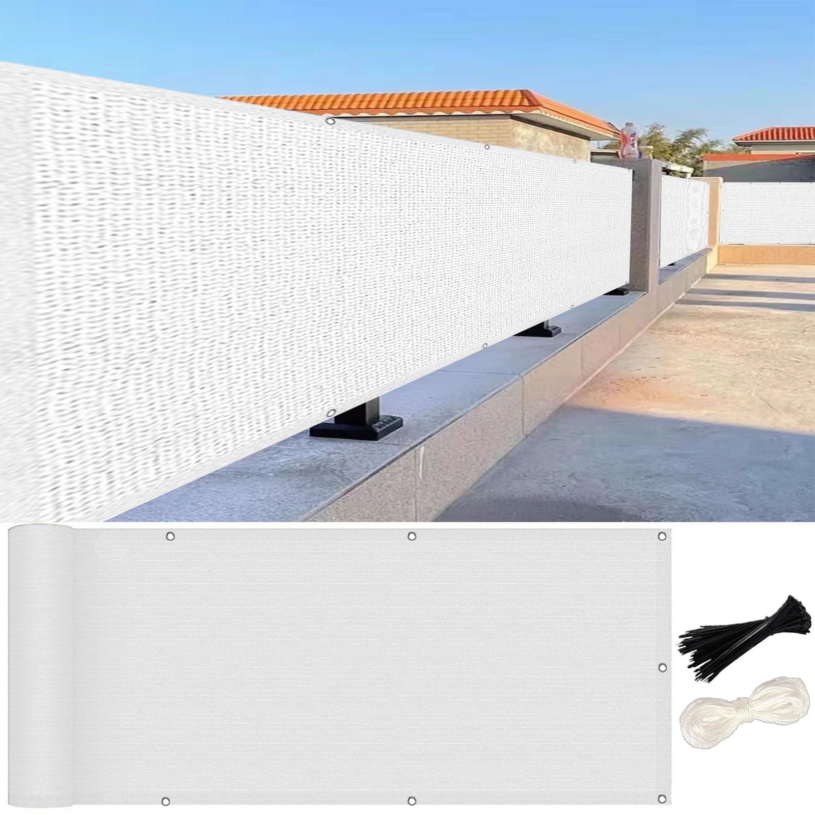 Brise vue jardin et balcon blanc occultant pour sécuriser votre terrasse