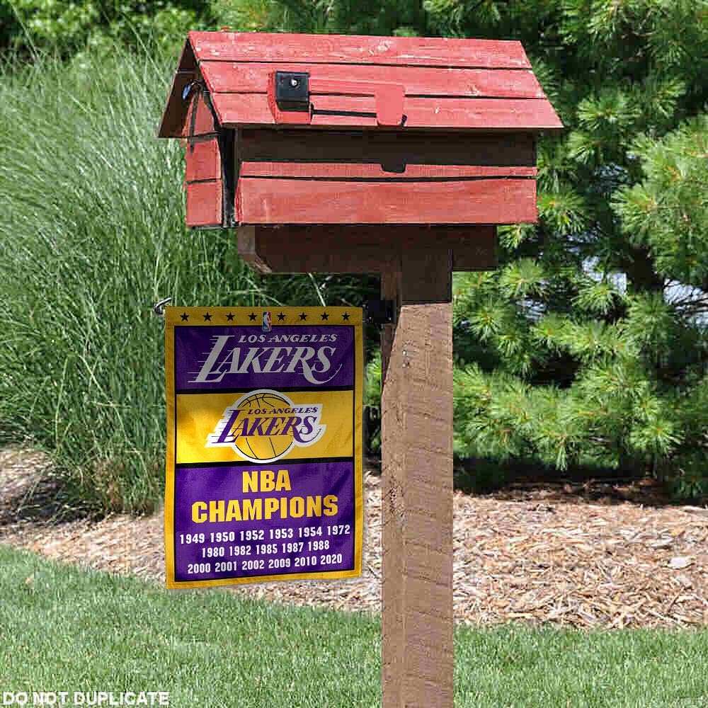 LA Lakers 17 Time Champions Double Sided Garden Flag - Image 3