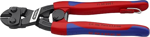 Miniatura 10 de Knipex Cortador CoBolt de agarre cómodo de 71 32 200 con muesca y resorte y 74 22 200 agarre cómodo de alto apalancamiento corte diagonal angular 8