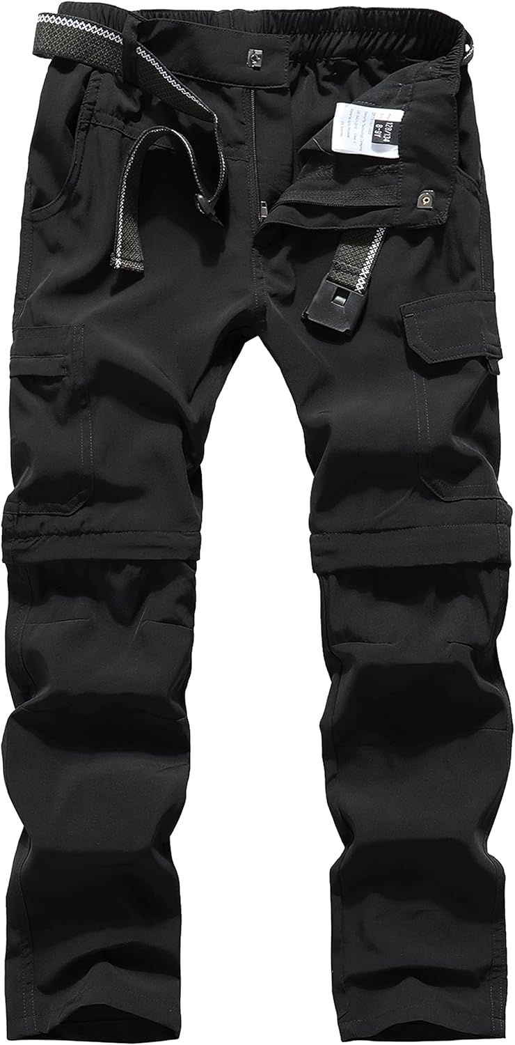 DAFENGEA Kids Hiking Cargo Pants Casual Outdoor Quick Dry Hiking Mountaineering Convertible Trousers - Image 3