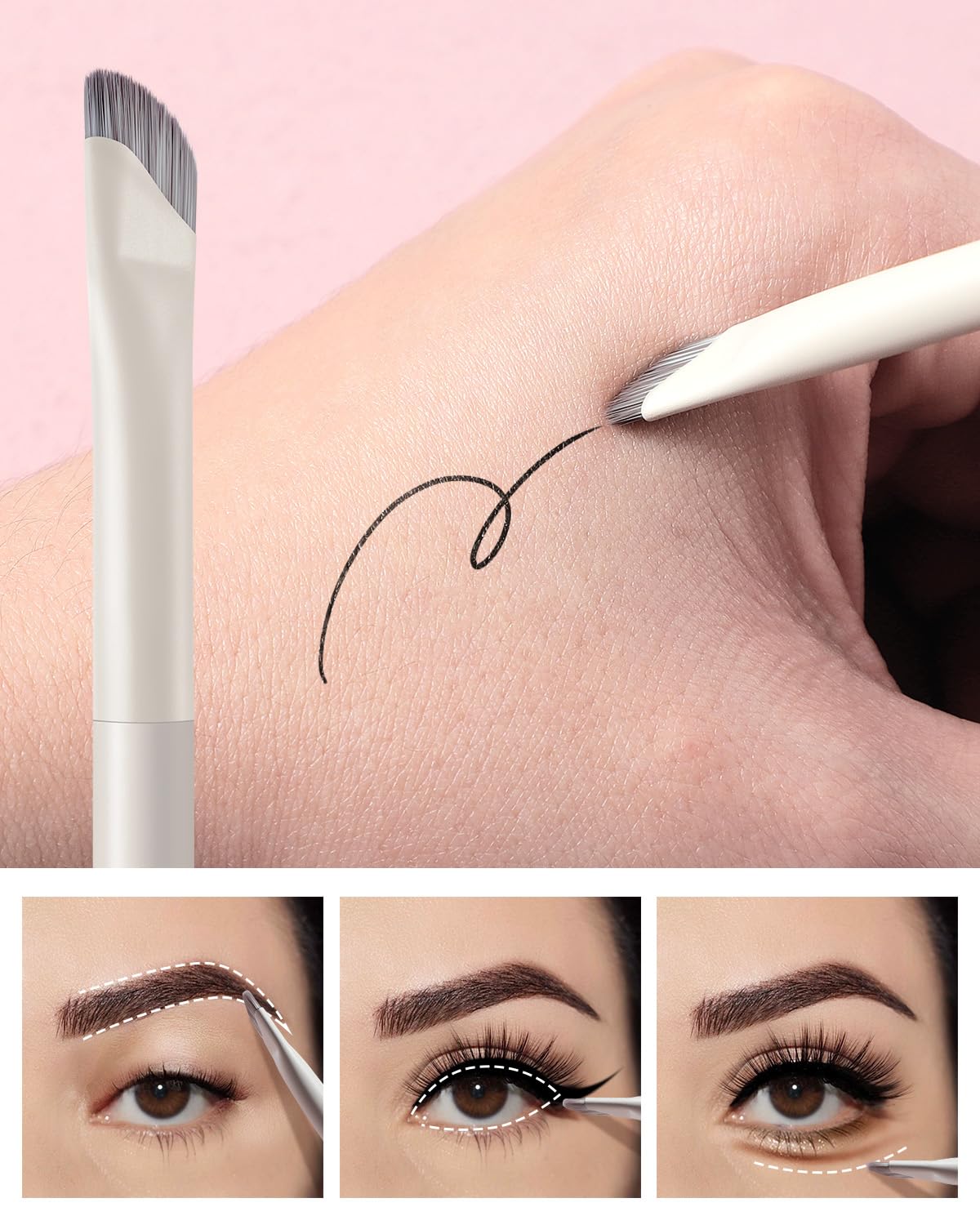 EIGSHOW Eyebrow Brush, Sickle Angled Eye Brow Brush - Image 4