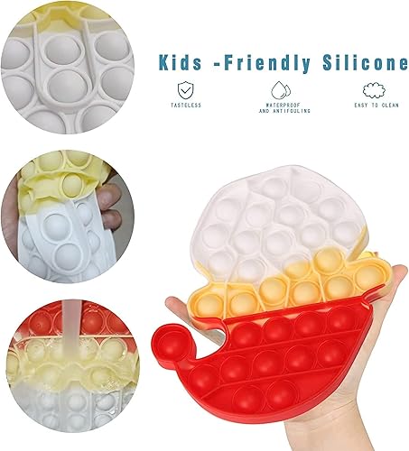 Miniatura 2 de Juguetes sensoriales de Papá Noel Pop It para niños, juguetes sensoriales de burbujas de Papá Noel rojo, paquete de 2