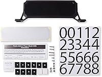 Vista 6 de Architectural Mailboxes Roxbury - Combo de buzón y poste de acero prémium con placa de dirección de Manhattan, mediano, negro