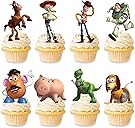 48Pcs Toy Inspired Story Cupcake Toppers for Birthday Cake Cupcake Decorations Toy Birthday Party Supplies