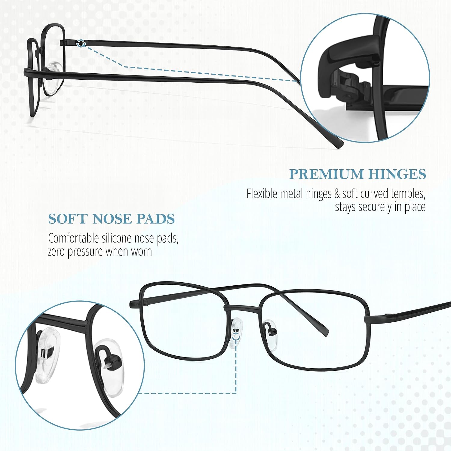 Chicid Fashion Blue Light Glasses for Women, Blocking Eyewear Y2k Office-Siren Aesthetic Rectangle Glasses Metal Frame image 4