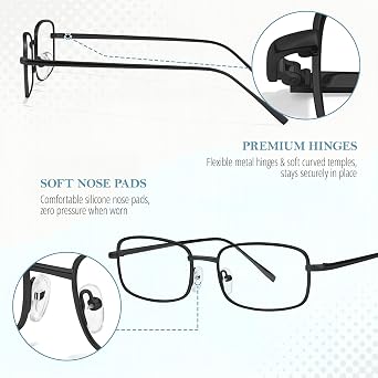 Chicid Fashion Blue Light Glasses for Women, Blocking Eyewear Y2k Office-Siren Aesthetic Rectangle Glasses Metal Frame