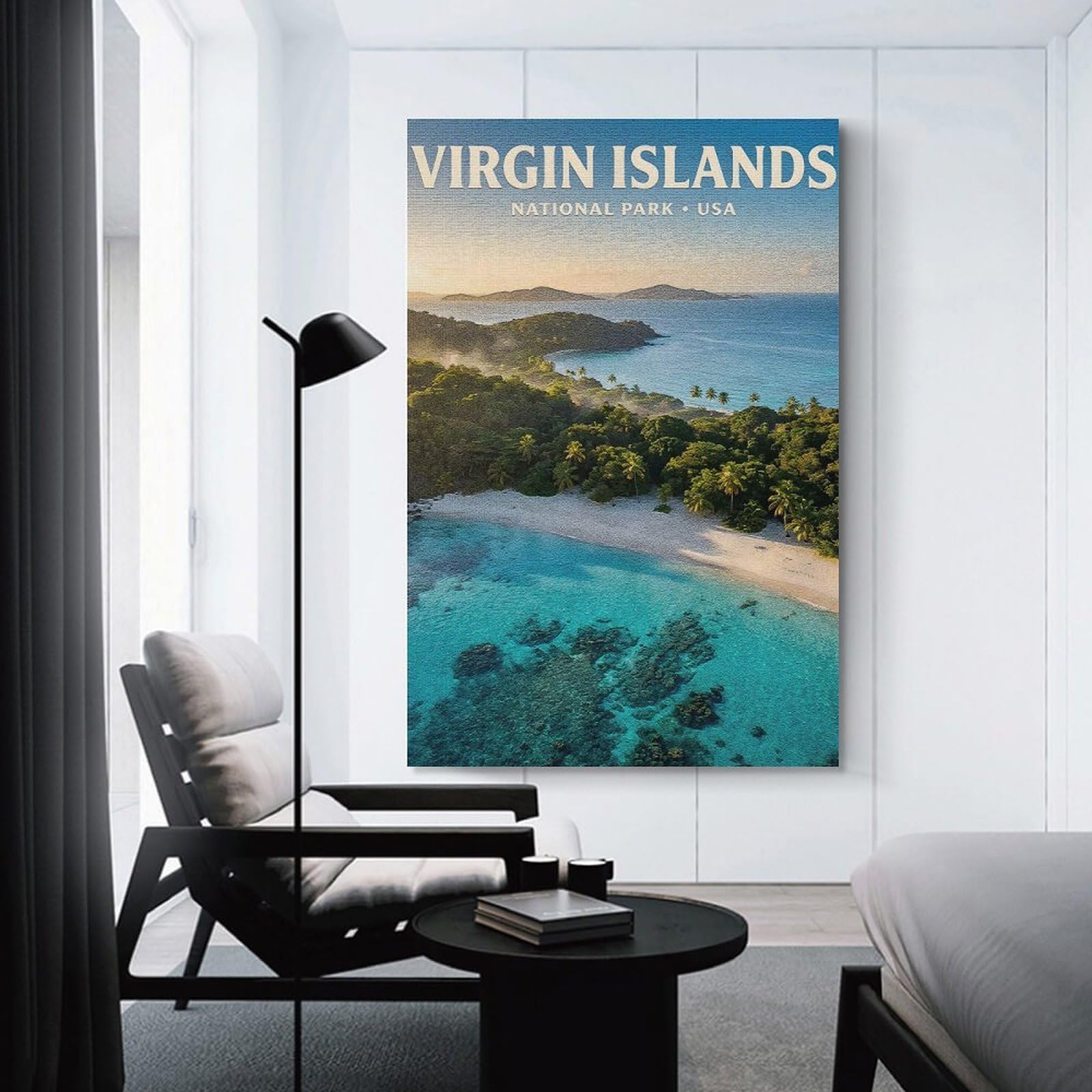 Junmoney Virgin Islands National Park Hanging Wall Art, 16x24inch(40x60cm), for Home Walls, Creative Rooms Or Shared Spaces, A Flexible Wall Accent for Shared Spaces