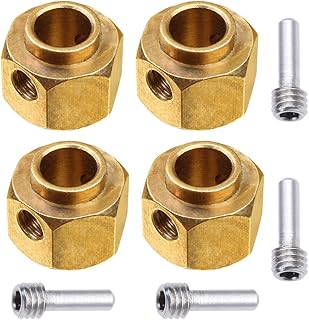 Hobbypark 6/8/9/10/11/12mm Brass 12mm Hex Wheel Hubs Adapters for Traxxas TRX-4 Axial SCX10 RC4WD D90 Redcat Gen7 RC 1/10 Crawler (8mm)