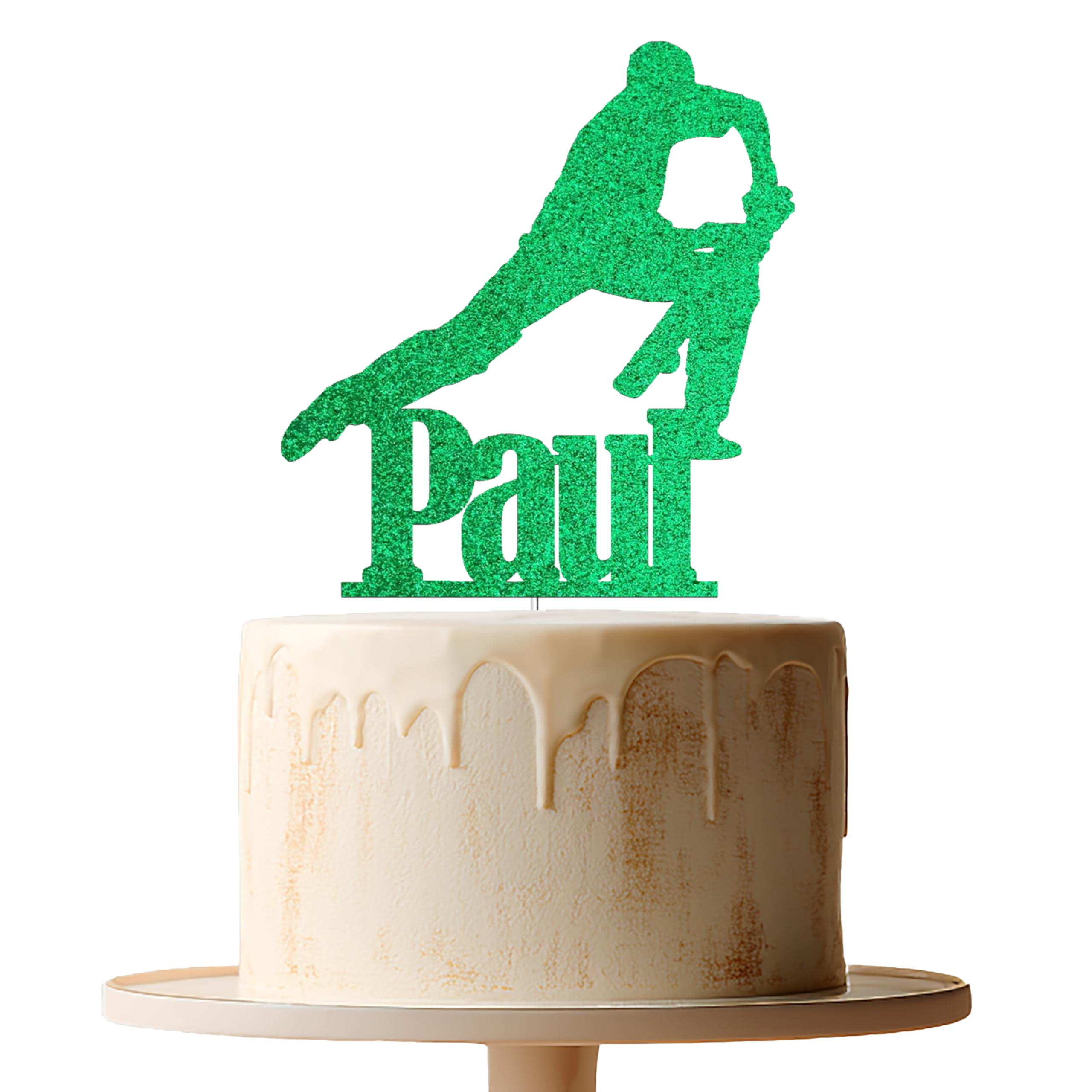 Personalised Cricket Card Cake Topper, Birthday celebration