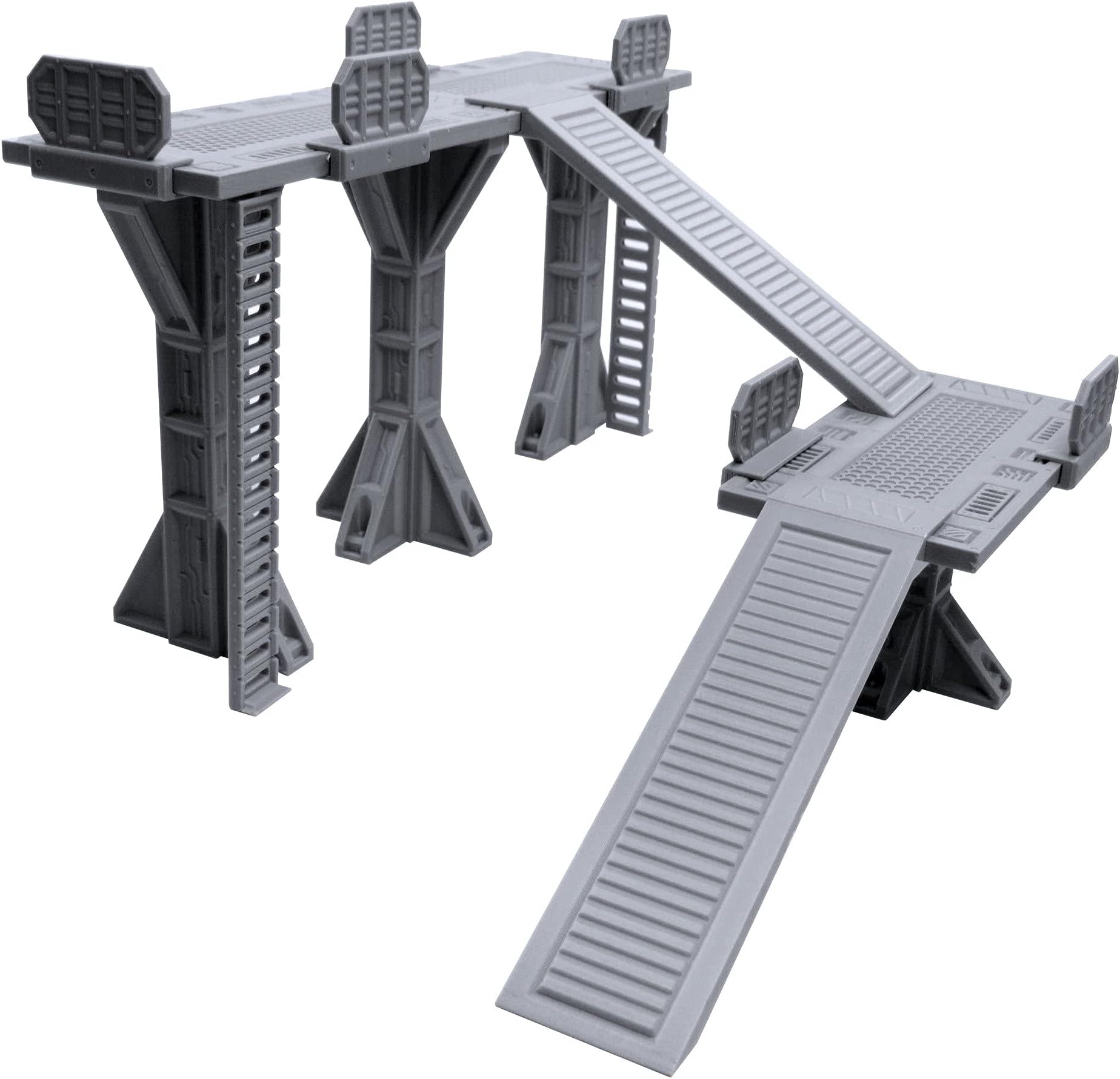 EnderToys Multi-Level Industrial Skirmish Field, Terrain Scenery for Necromunda, Kill Team, Compatible with Sector Mechanicus, 3D Printed and Paintable